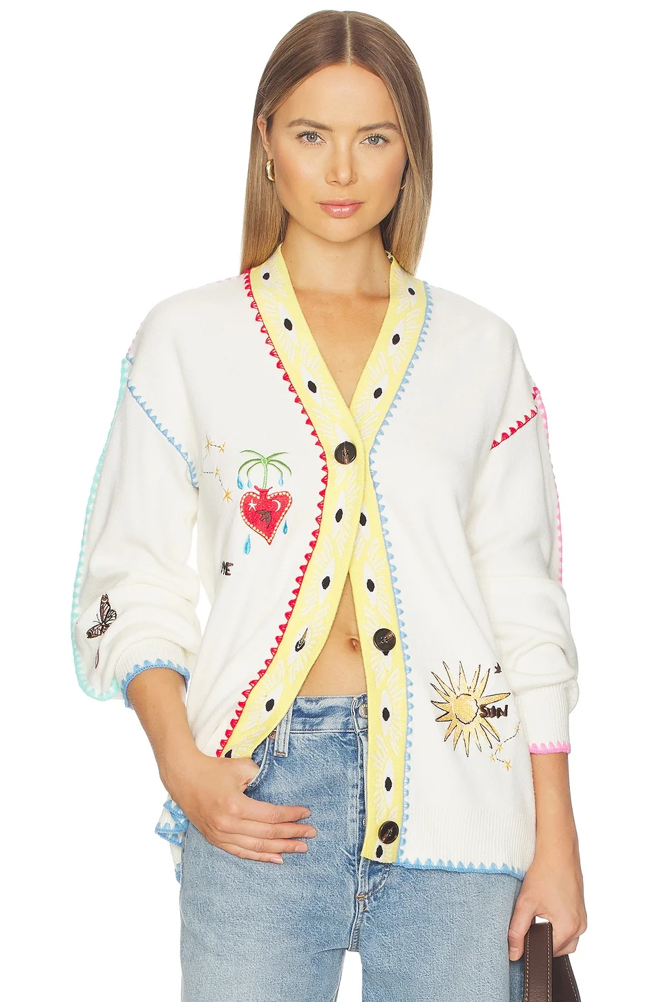 Cream Celestial Martha Cardigan - 1