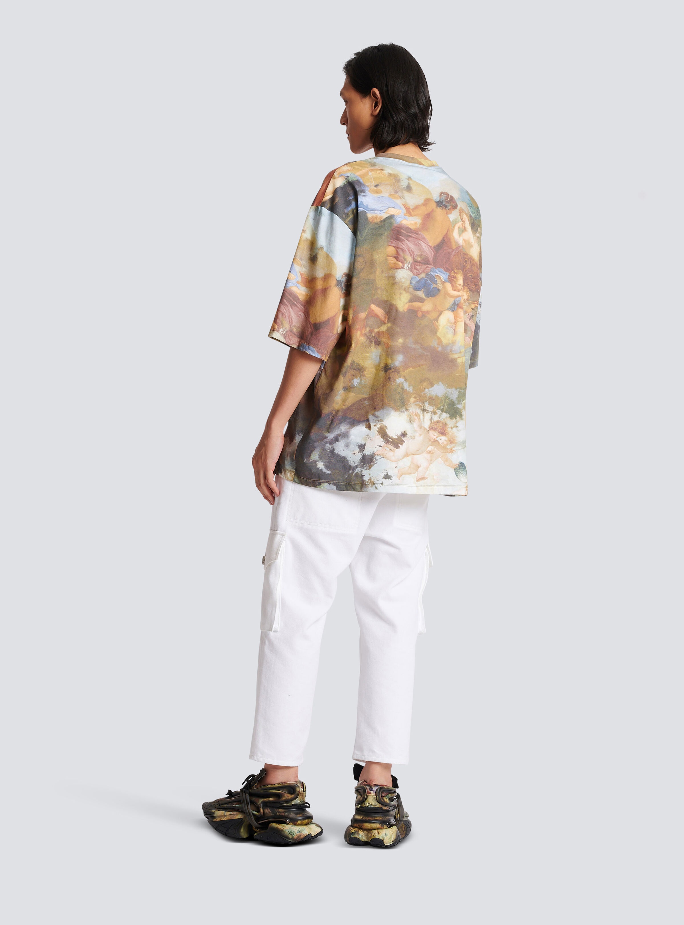 Oversized Pastel print T-shirt - 4