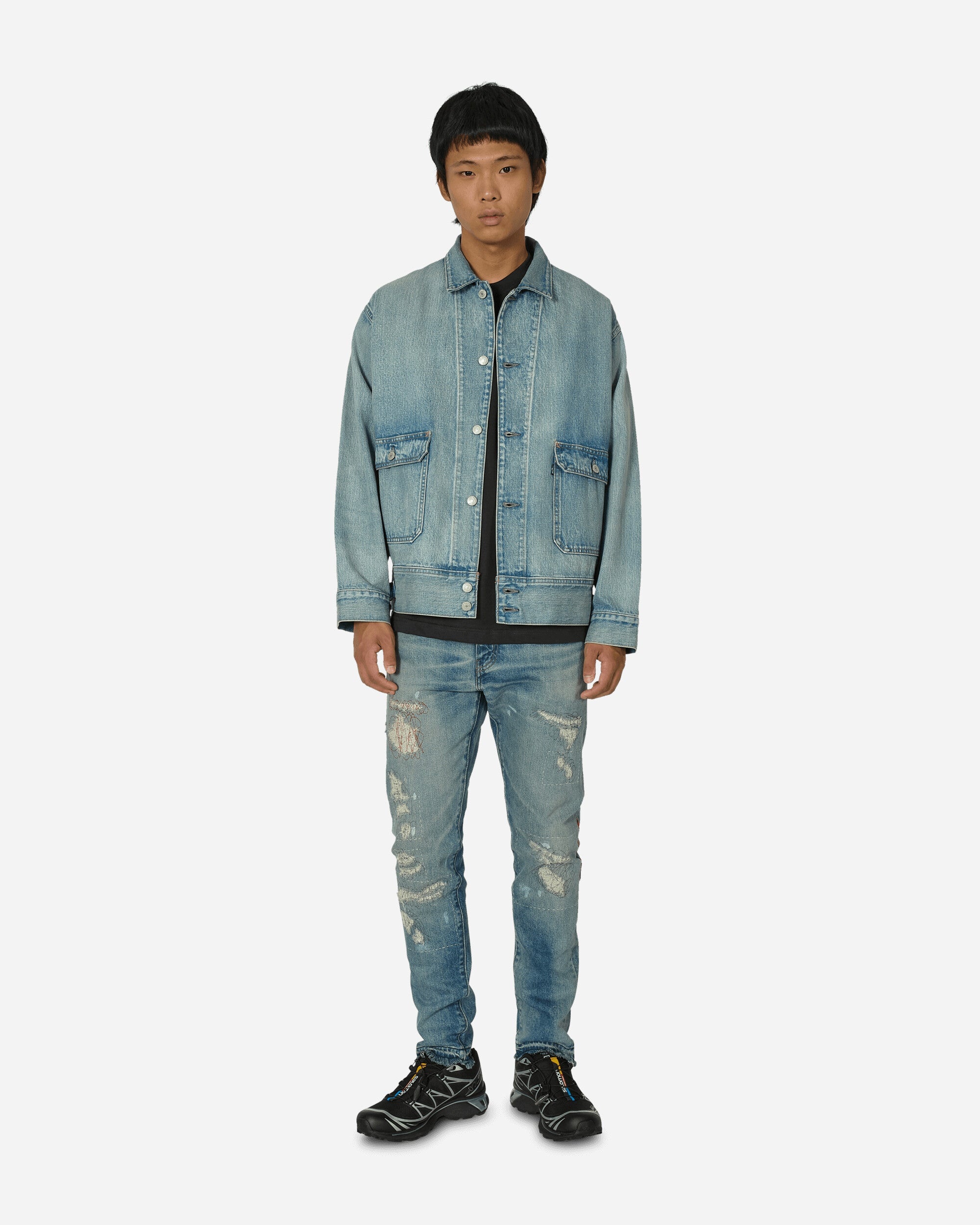 Made in Japan Utility Trucker Jacket Blue - 4