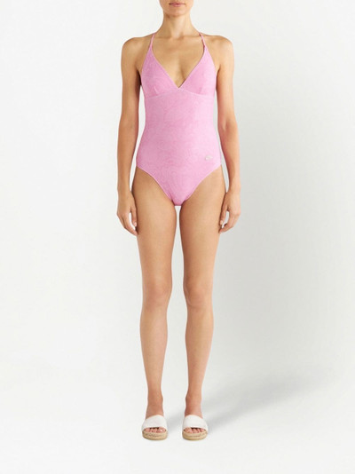 Etro logo-patch detail swimsuit outlook