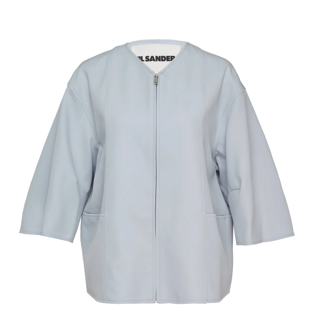 Sharp Wool Gabardine Jacket - 1