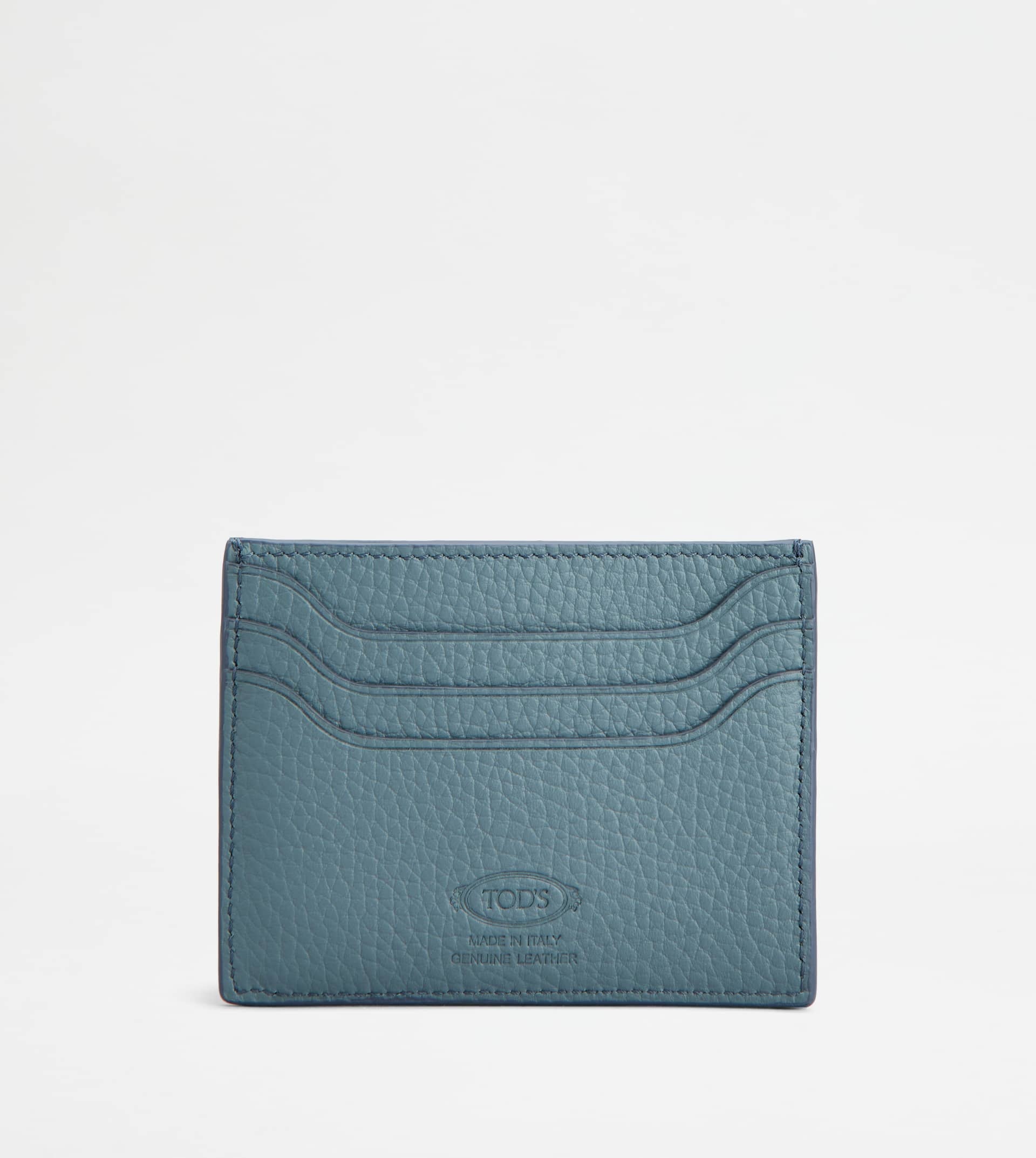 CREDIT CARD HOLDER IN LEATHER - LIGHT BLUE - 2