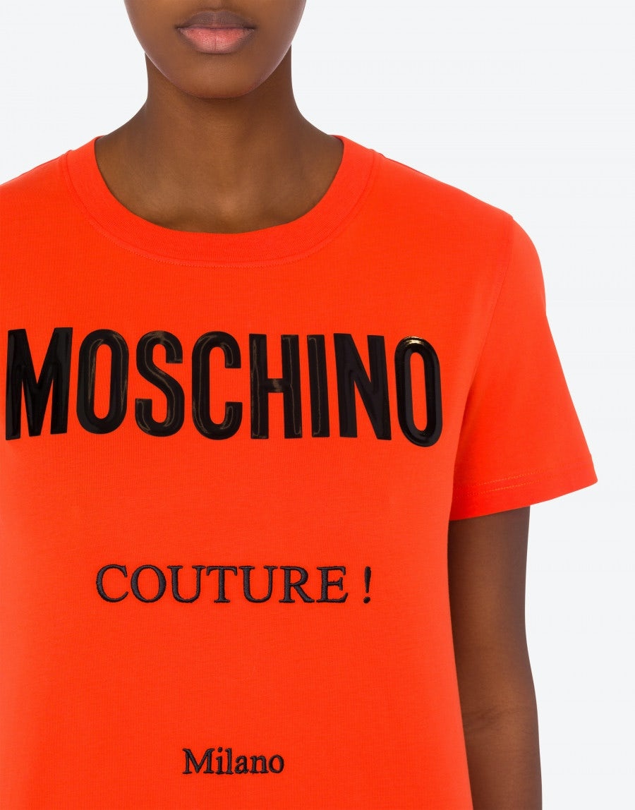 MOSCHINO COUTURE ORGANIC JERSEY T-SHIRT - 4