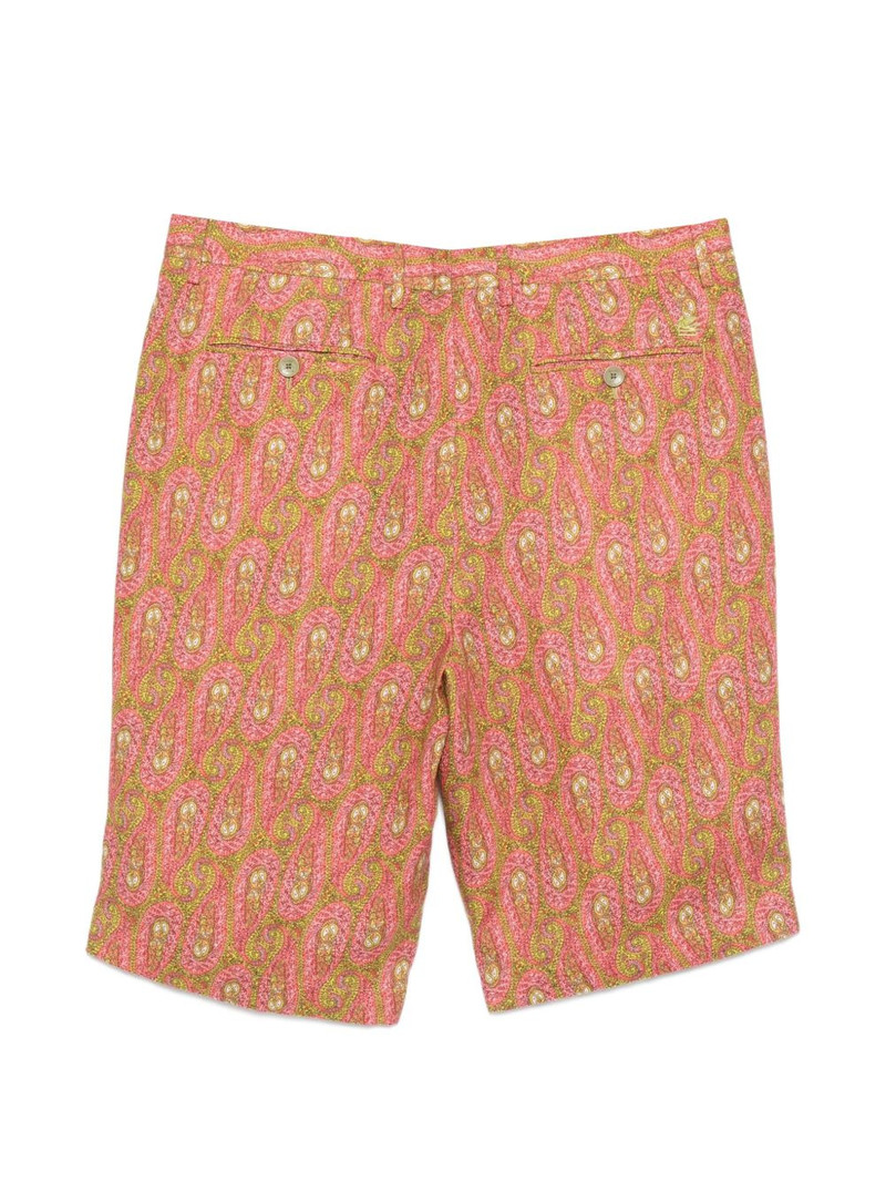 Etro paisley pleated shorts outlook