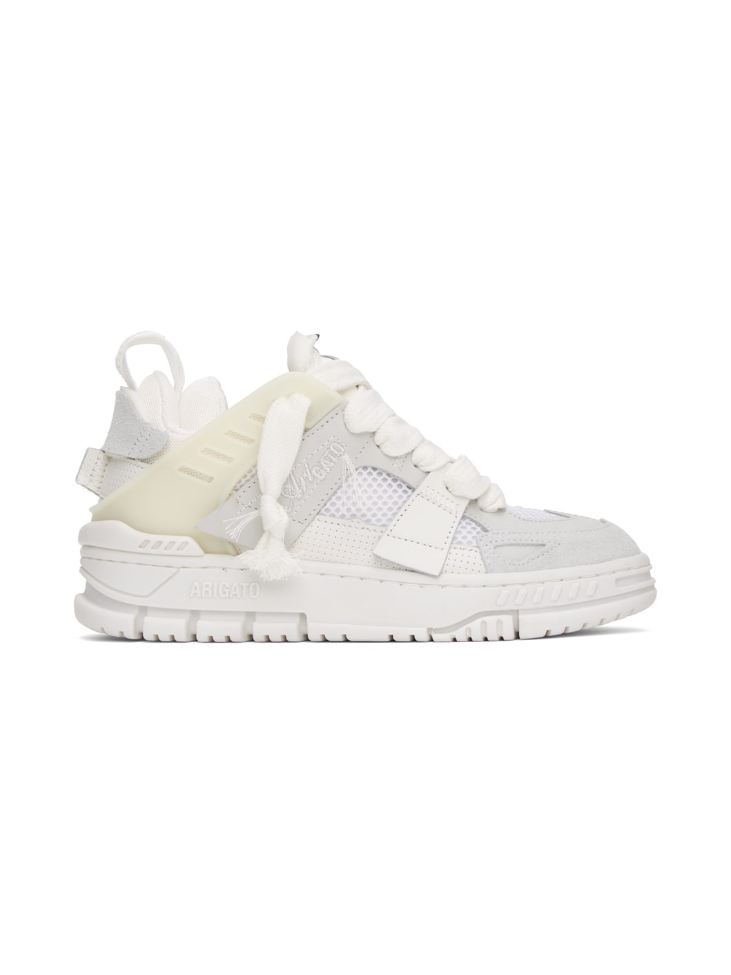 White Area Patchwork Sneakers - 1