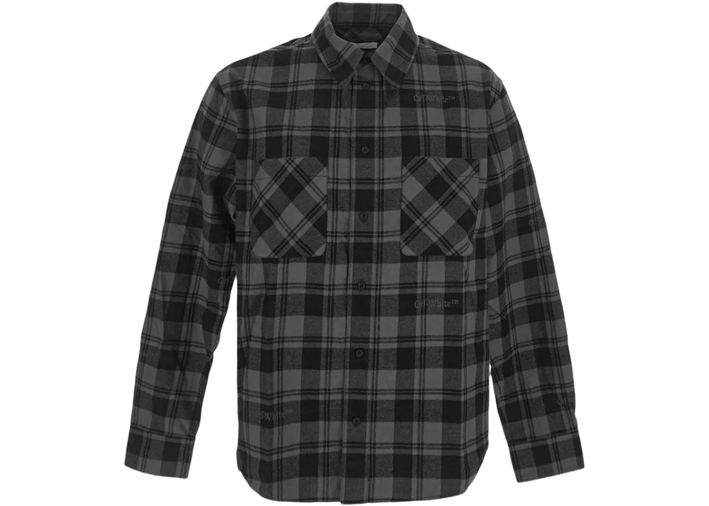 OFF-WHITE Checked Flannel Black/Grey - 1