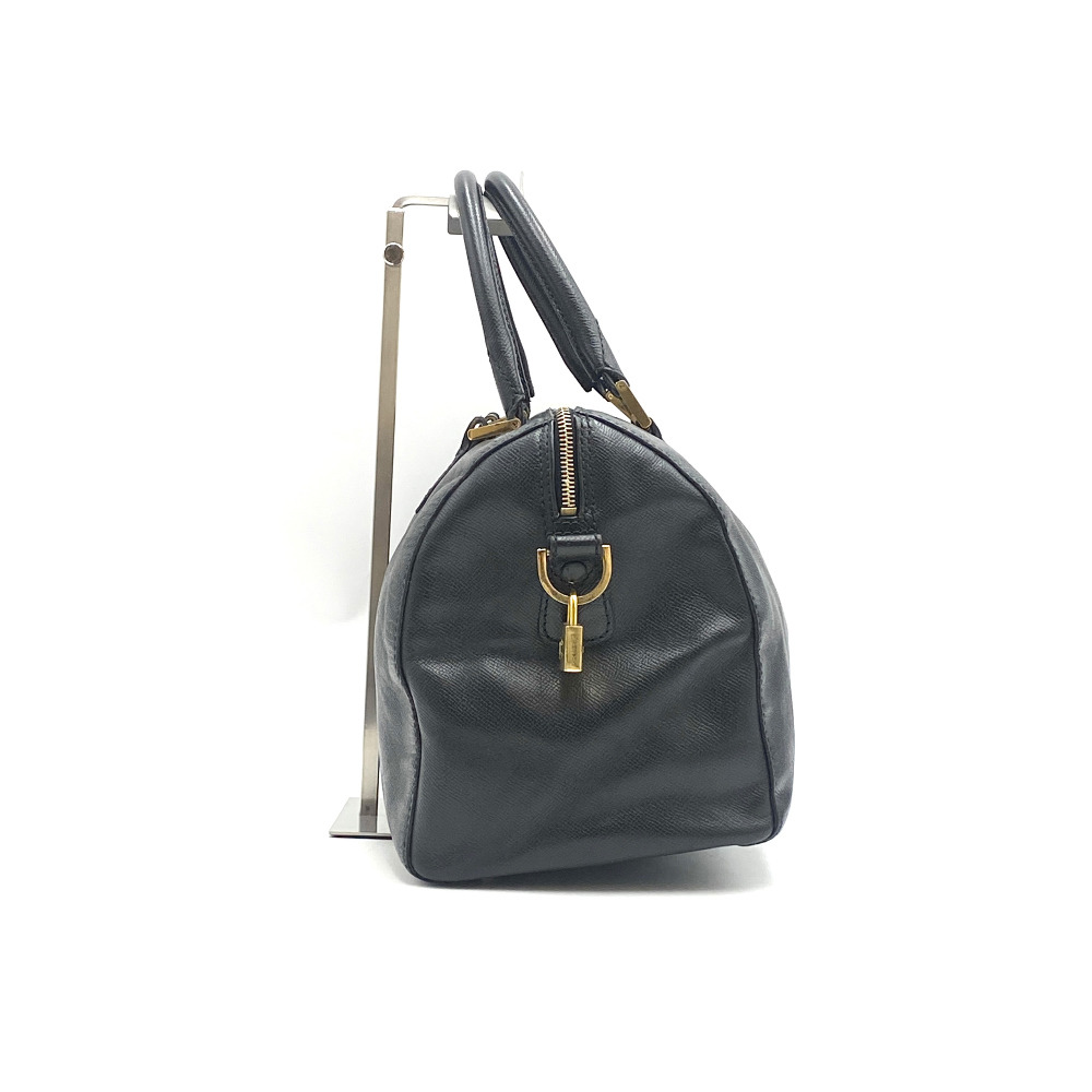 Chanel No. 5 Black Leather Duffel Bag - 2