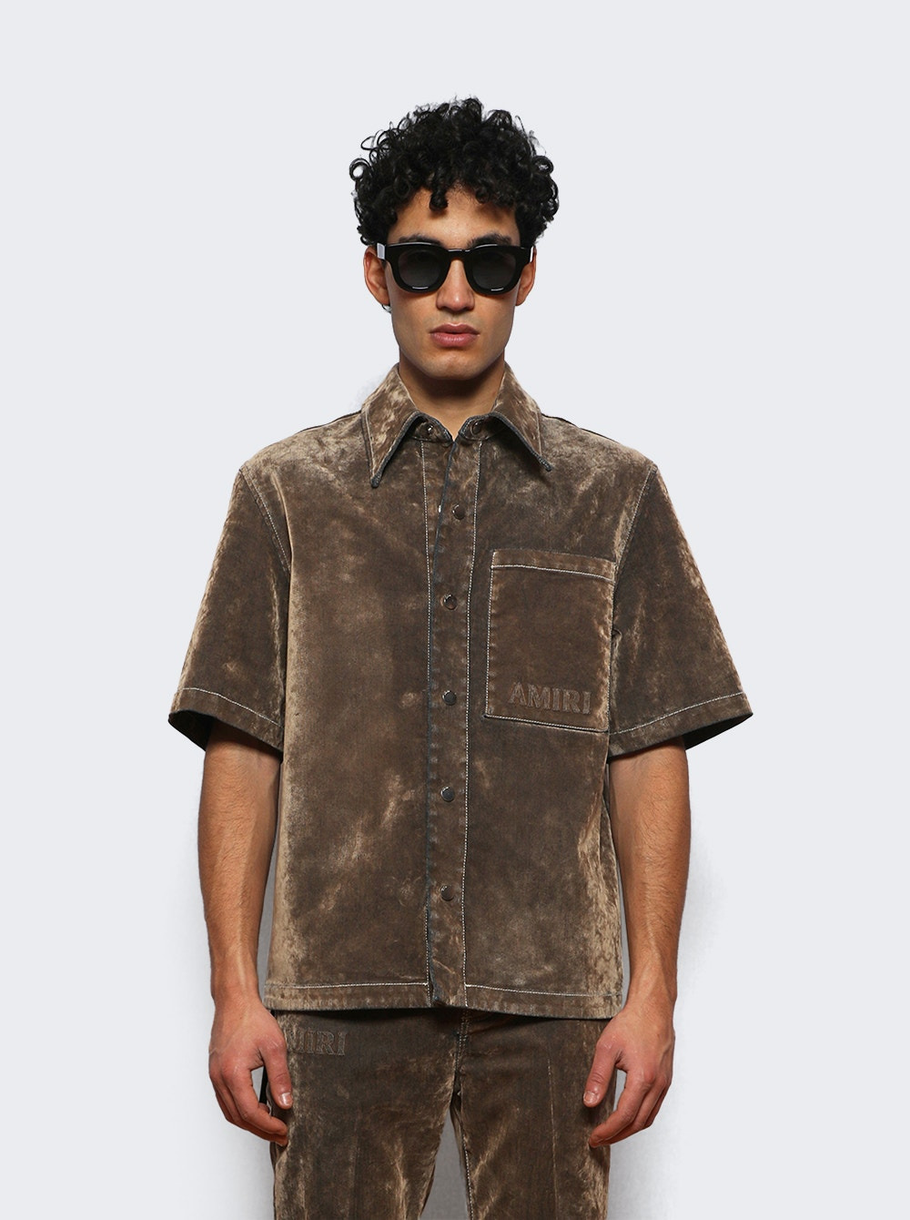 Velvet Camp Shirt Tan - 2