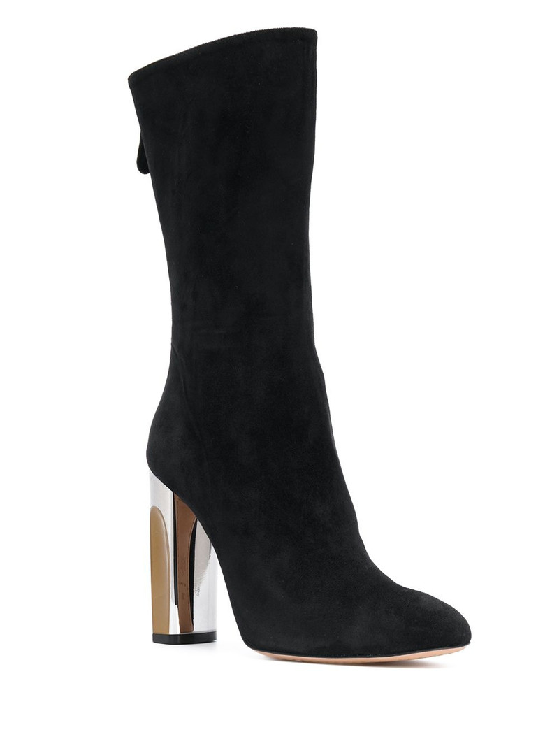 Alexander McQueen sculpted heel fitted boots outlook
