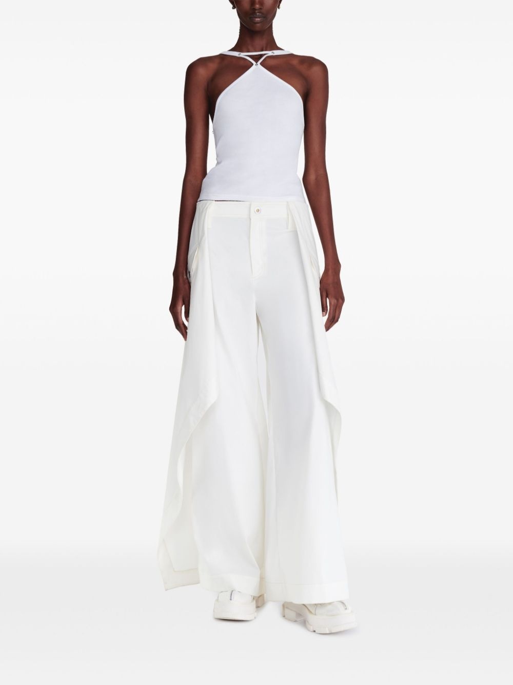 panelled cotton tank top - 3