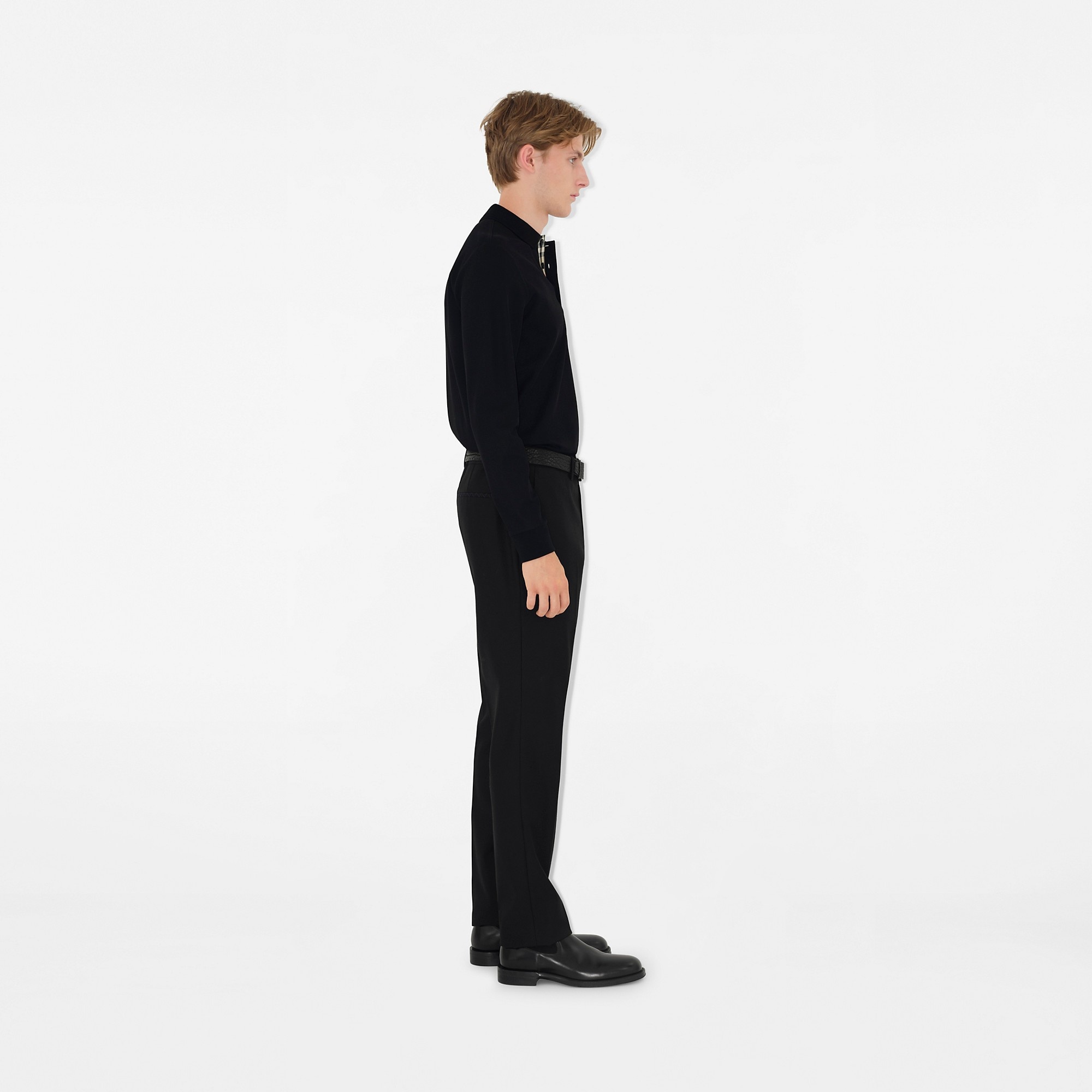 Long-sleeve Cotton Polo Shirt - 3