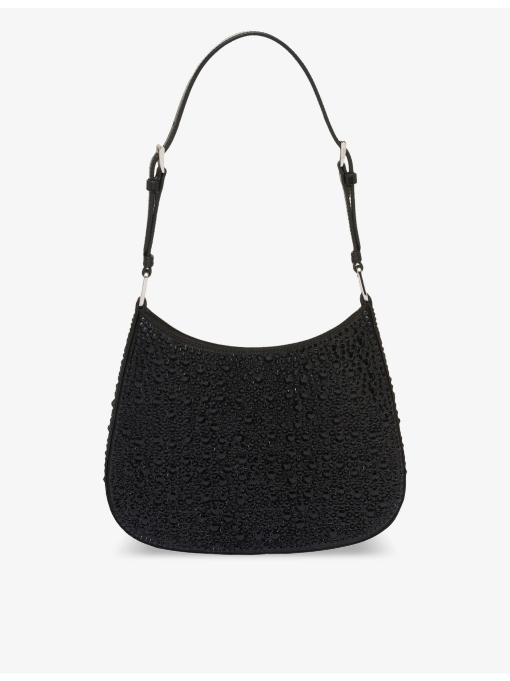Cleo crystal-embellished satin shoulder bag - 3