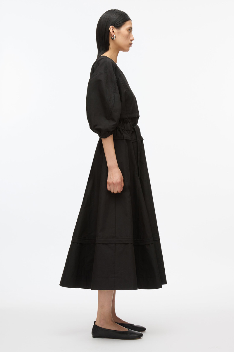 3.1 Phillip Lim V-Neck Dress with Gathered Sleeves outlook