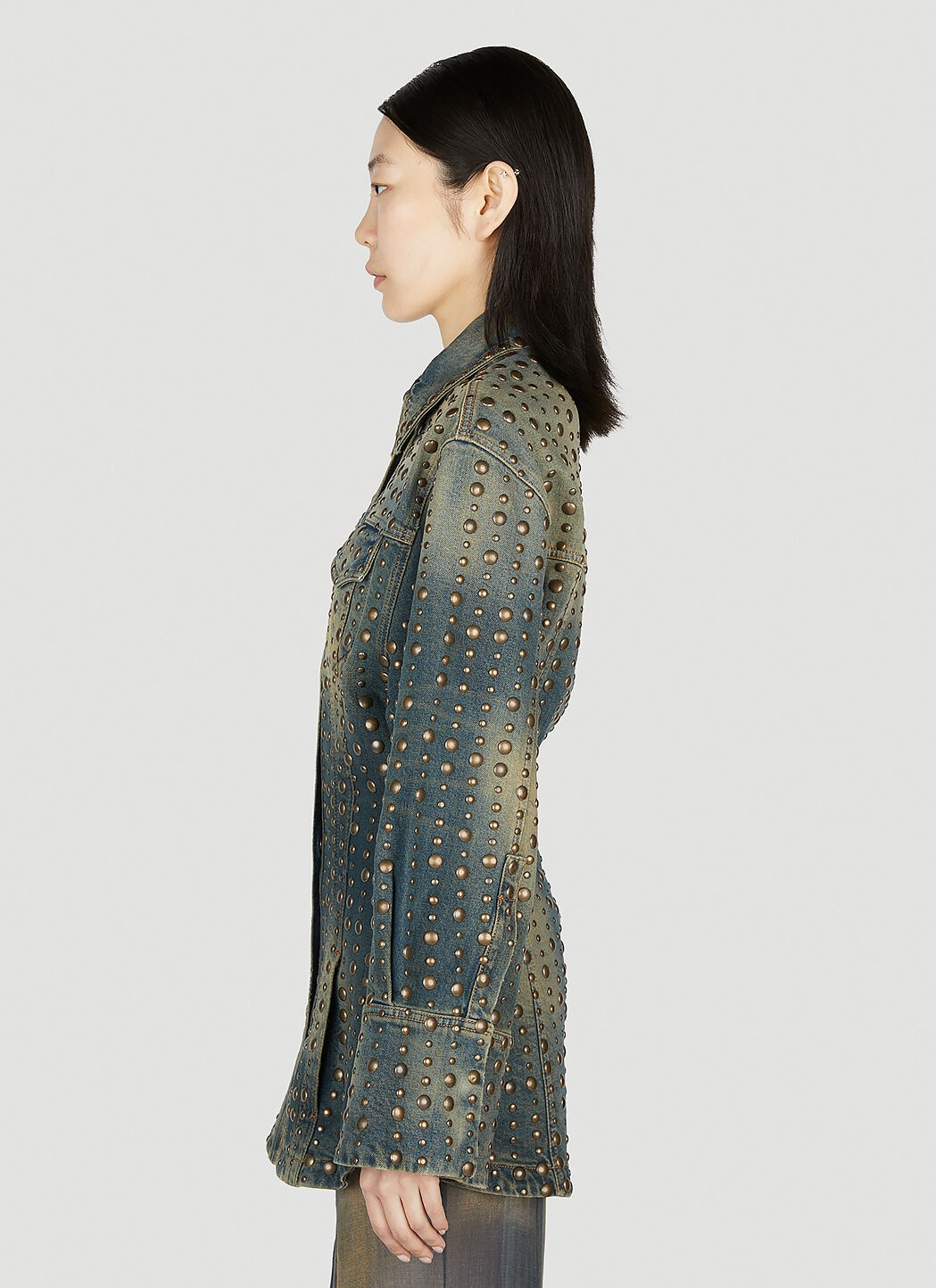 Studded Denim Jacket - 3