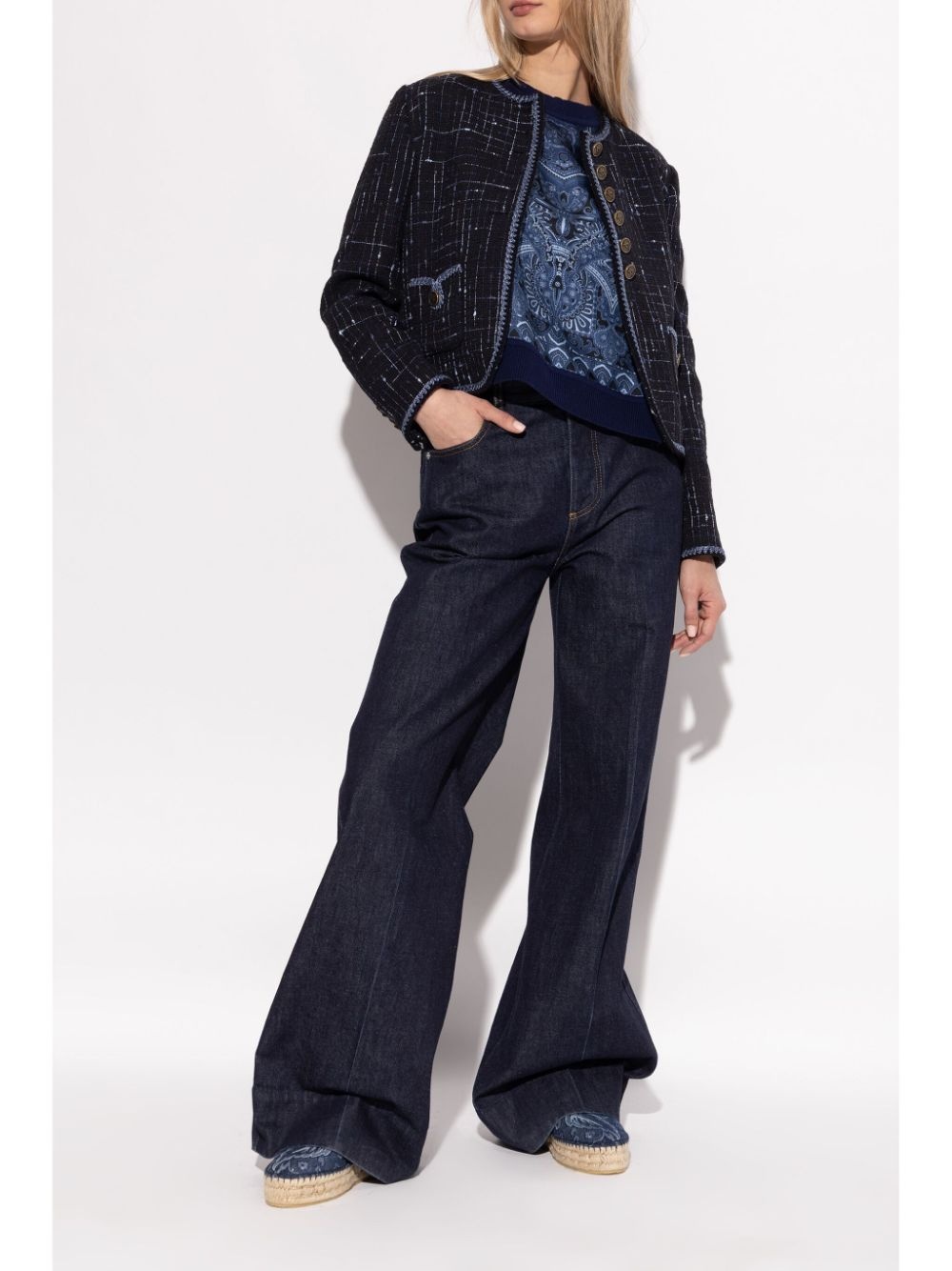 denim platform espadrilles - 3