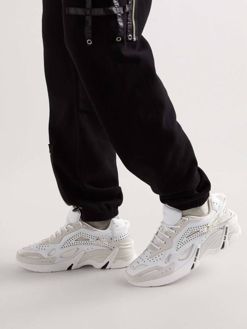 Raf Simons Cylon-21 Suede-Trimmed Rubber Sneakers outlook