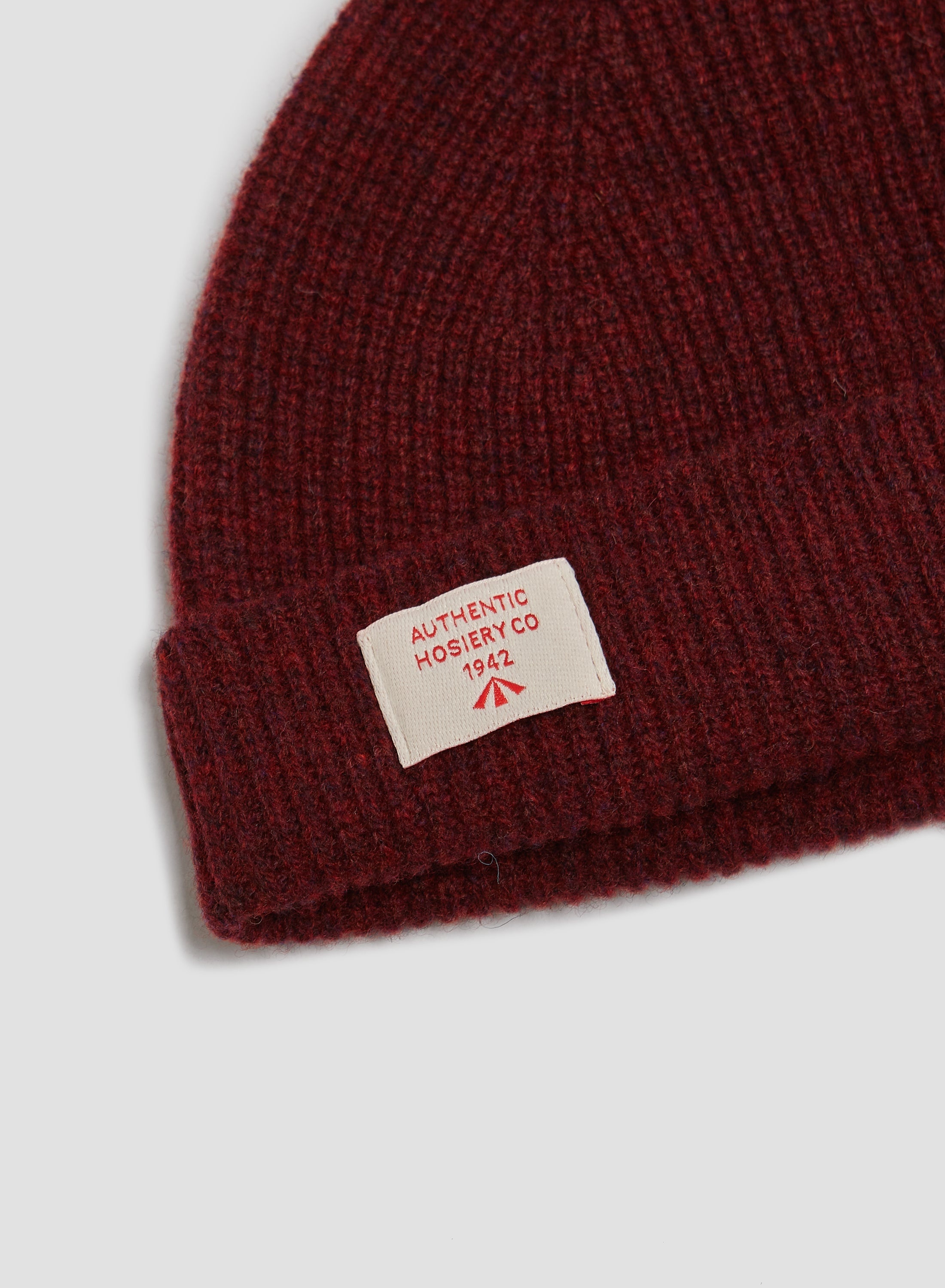 Lambswool Beanie in Red Velvet - 2