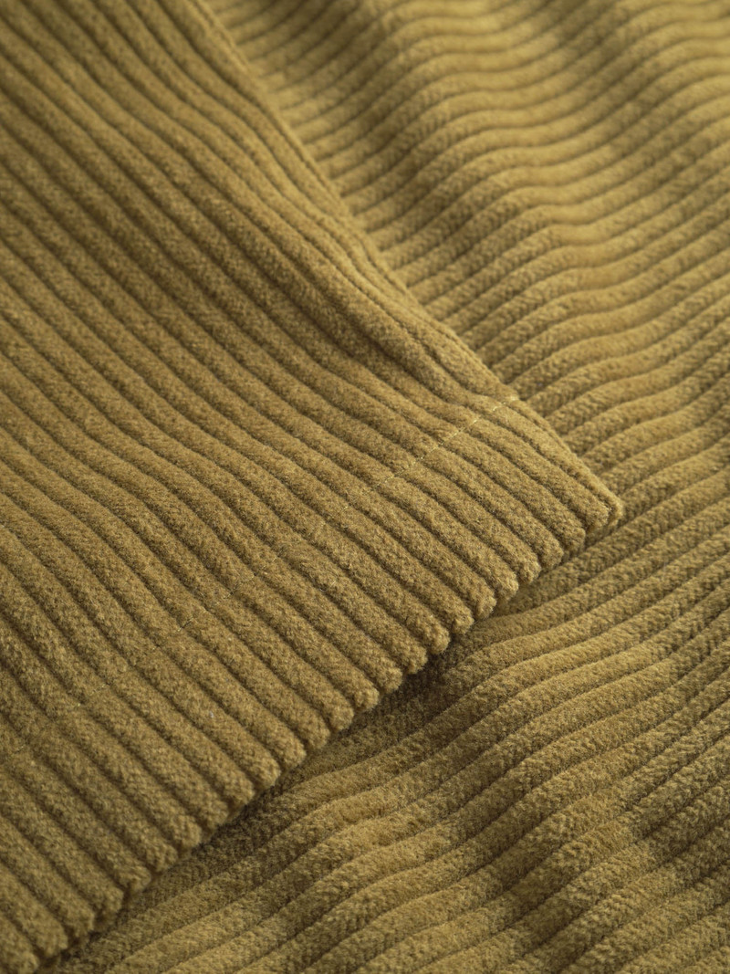 CORDUROY WIDE PANTS - OLIVE 5