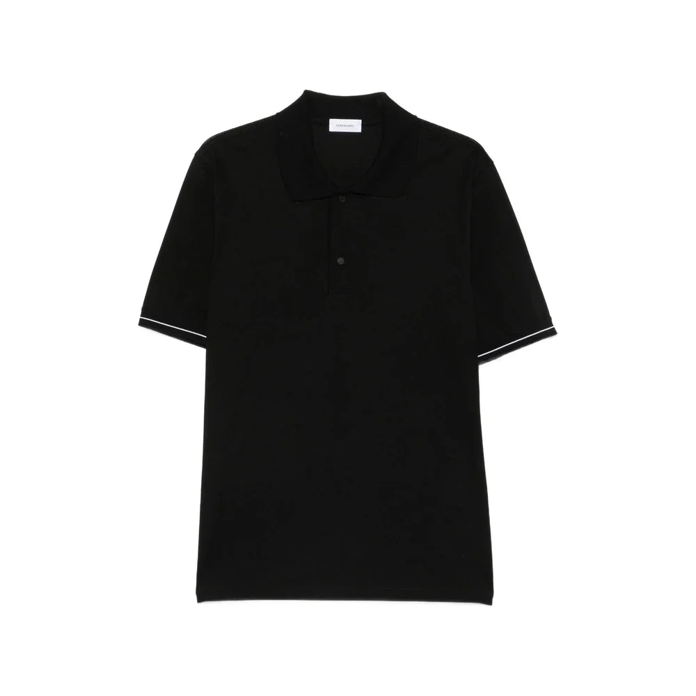 Ferragamo Black Polo Shirts Men - 1