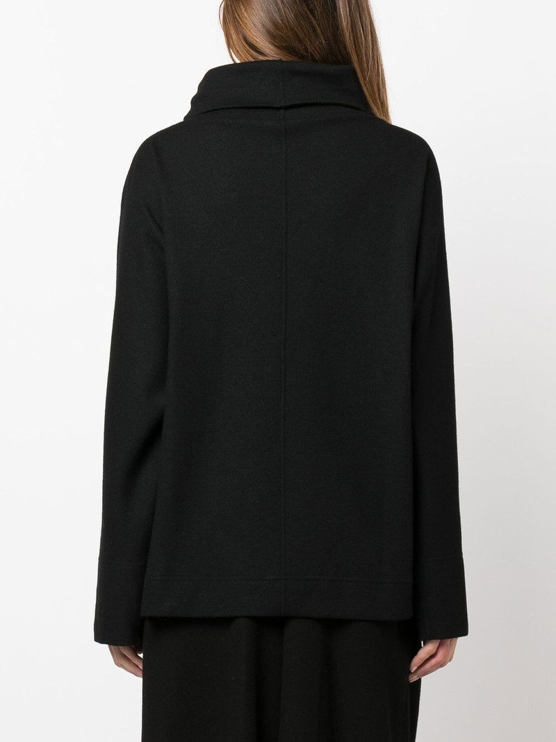 mock-neck wide-sleeved top 4