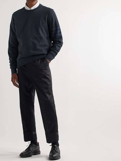 Thom Browne Slim-Fit Striped Loopback Cotton-Jersey Sweatshirt outlook