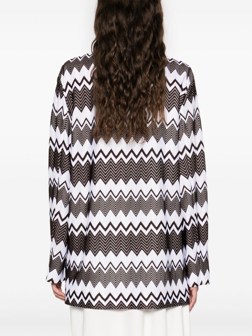 zigzag-motif blazer - 4