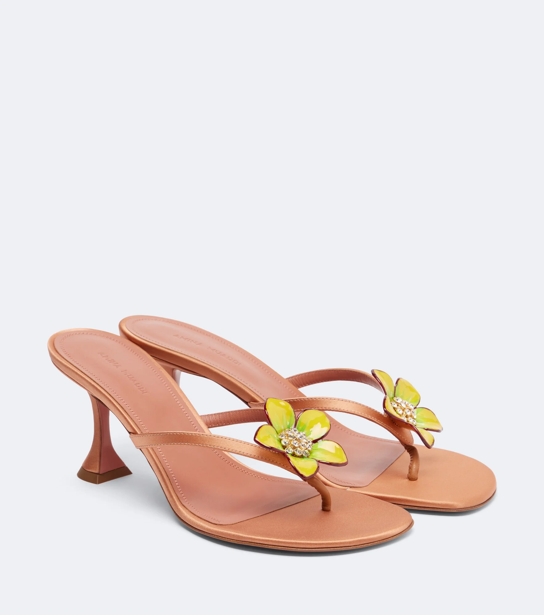 Vittoria embellished satin thong sandals - 1