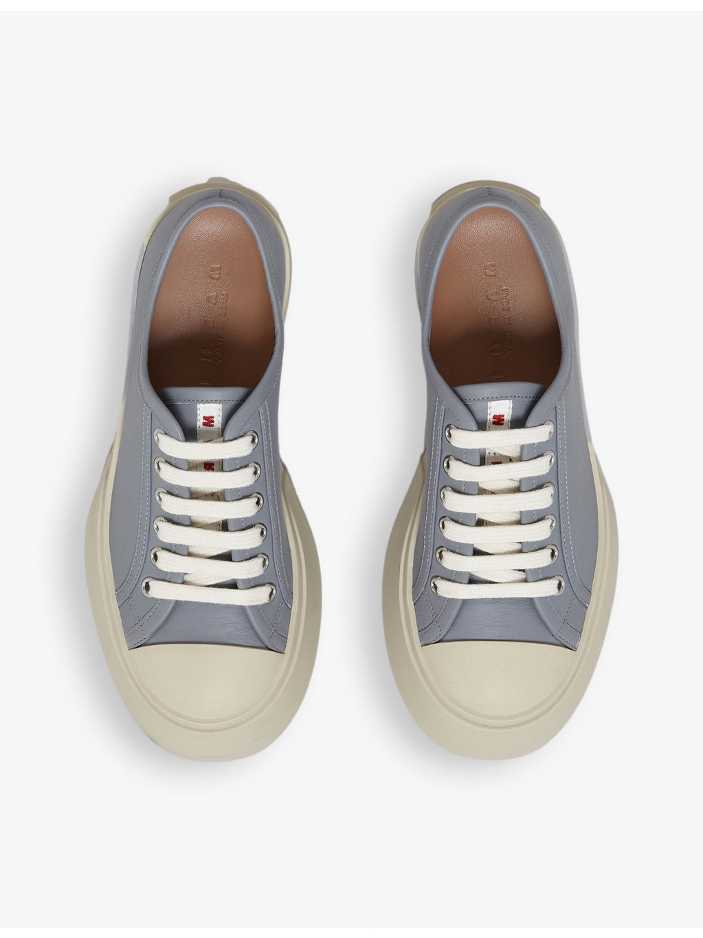 Pablo platform-sole leather low-top trainers - 2