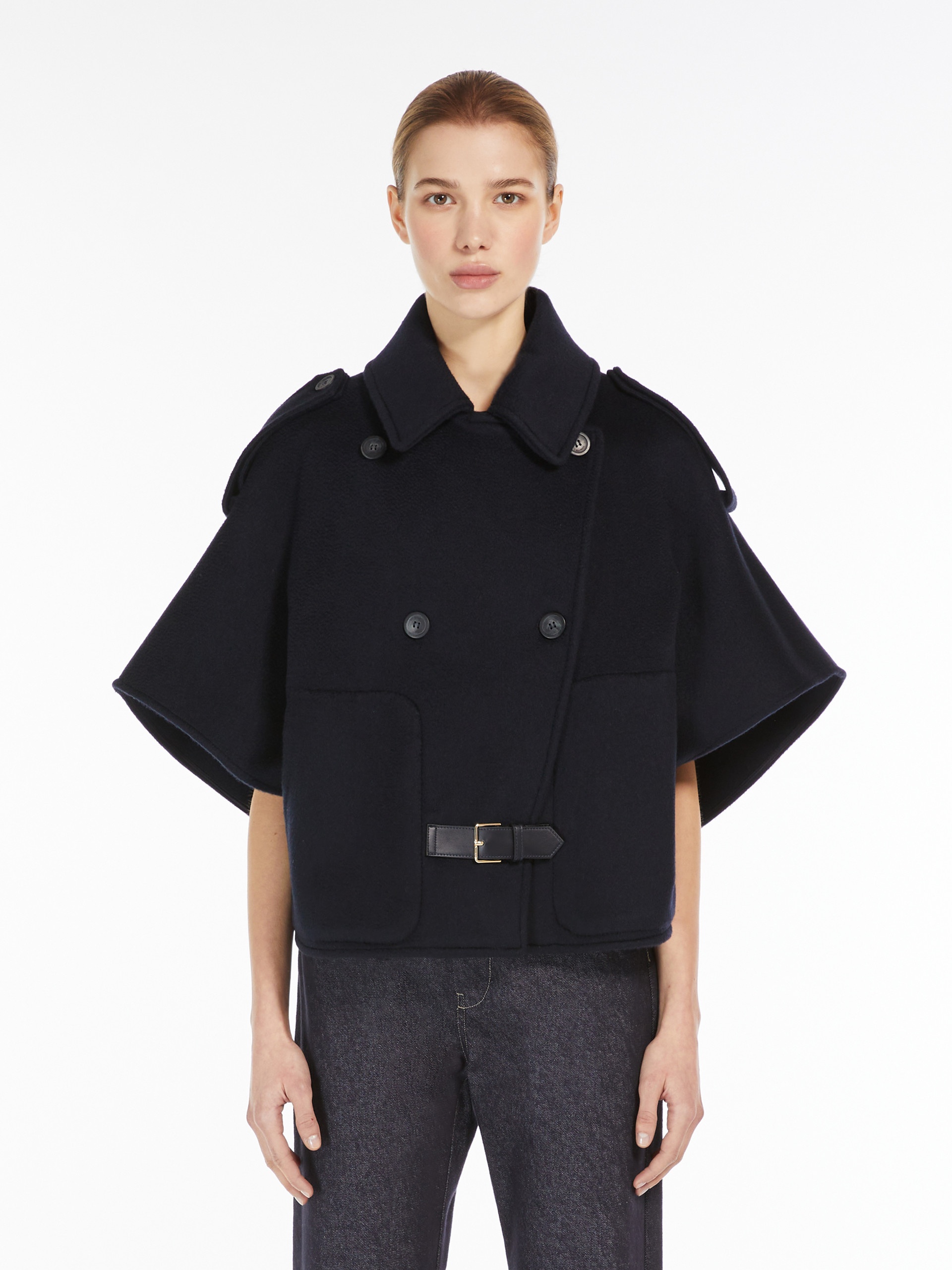 PASTE Cashmere trench coat cape - 3