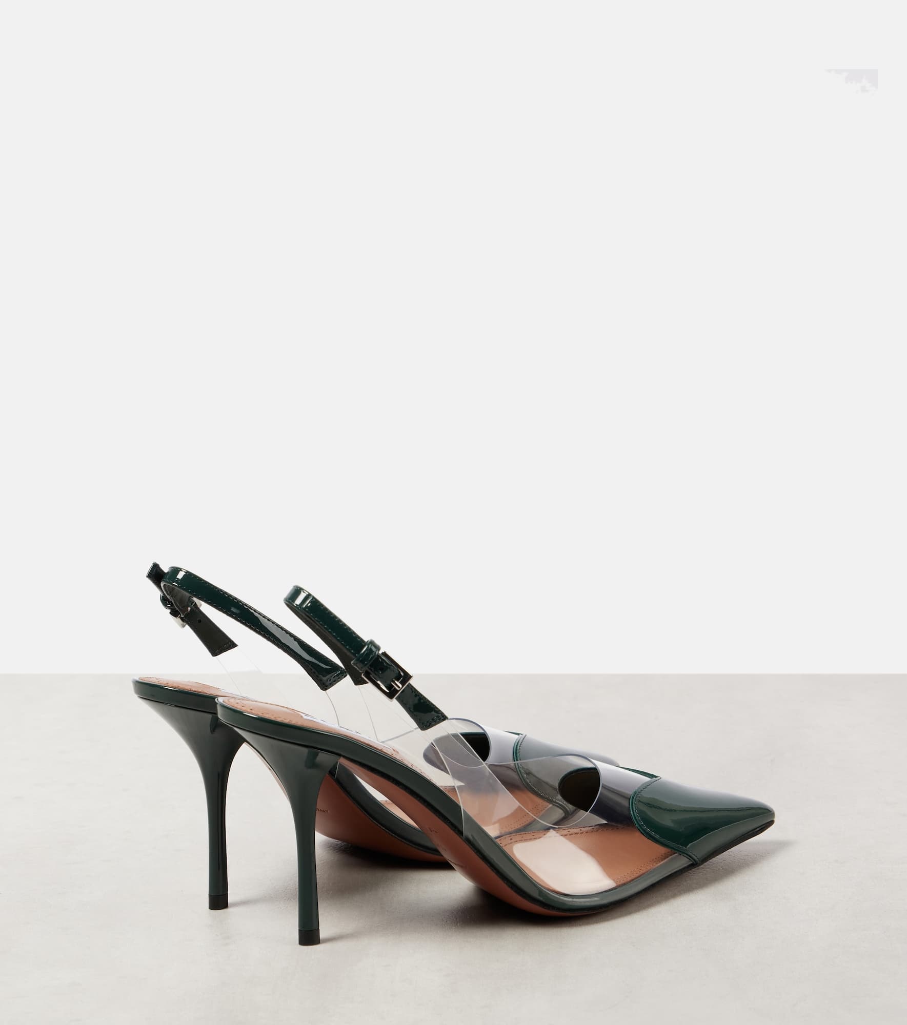 Le Cœur 90 patent leather and PU slingback pumps - 2
