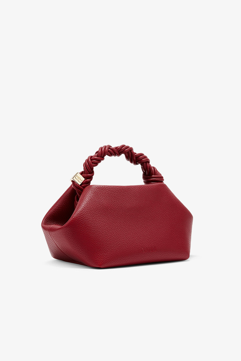 GANNI RED GRAINED SMALL BOU BAG outlook