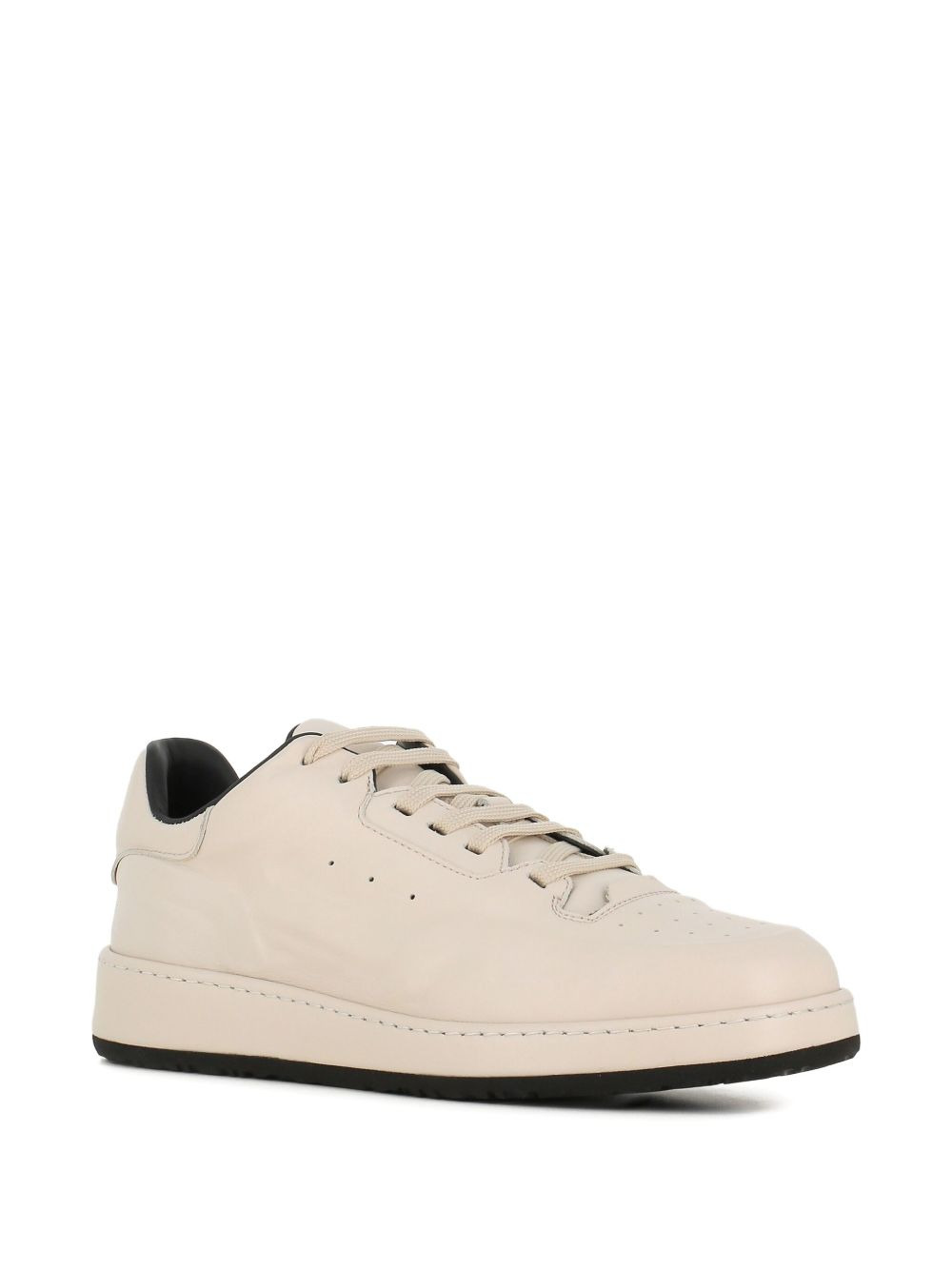 lace-up leather sneakers - 2