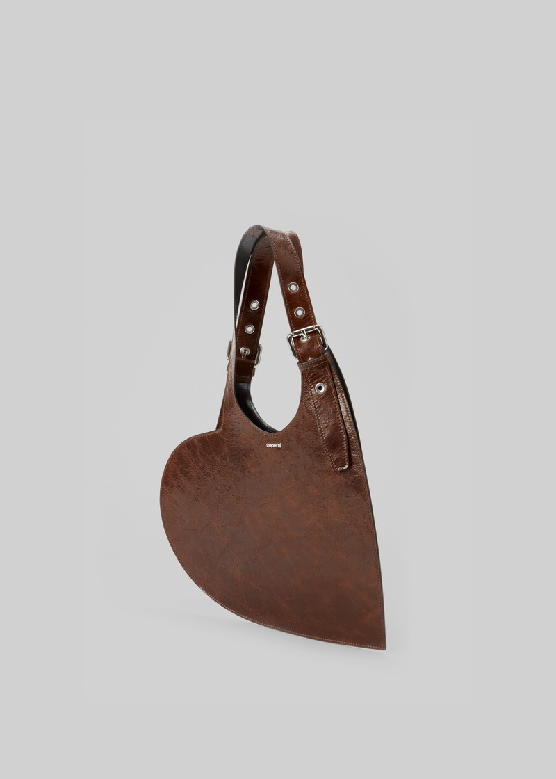 Coperni Belt Heart Tote Bag - Brown 3