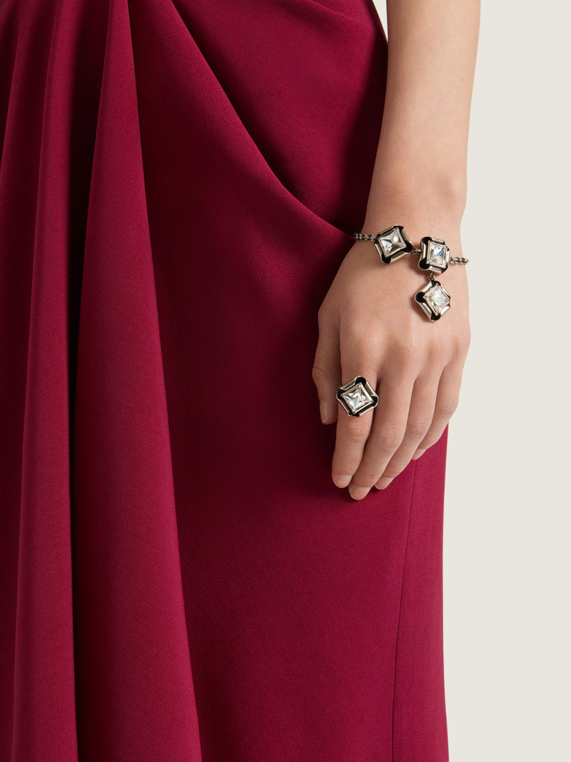 Givenchy DECONSTRUCTED CRYSTALS RING IN METAL AND CRYSTALS outlook