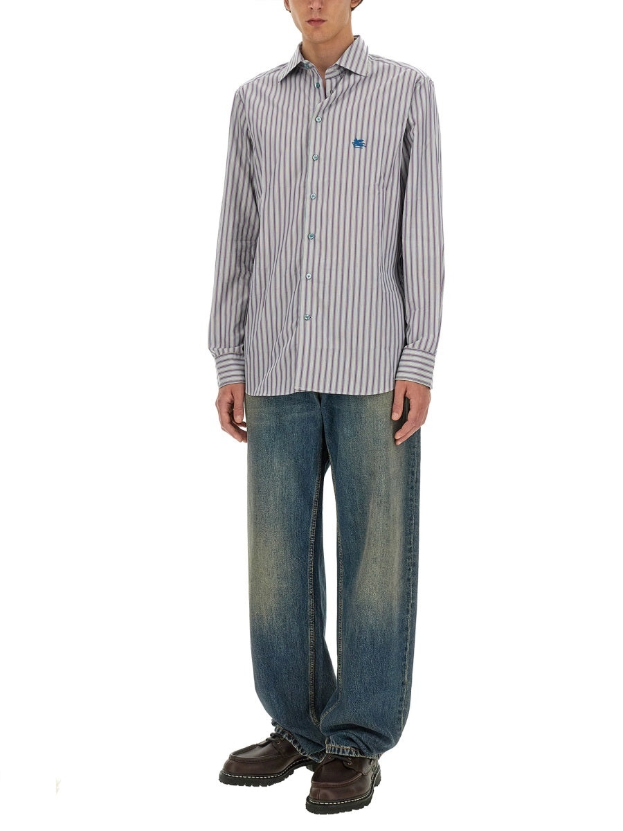 Etro Men Pegasus Logo Shirt - 4