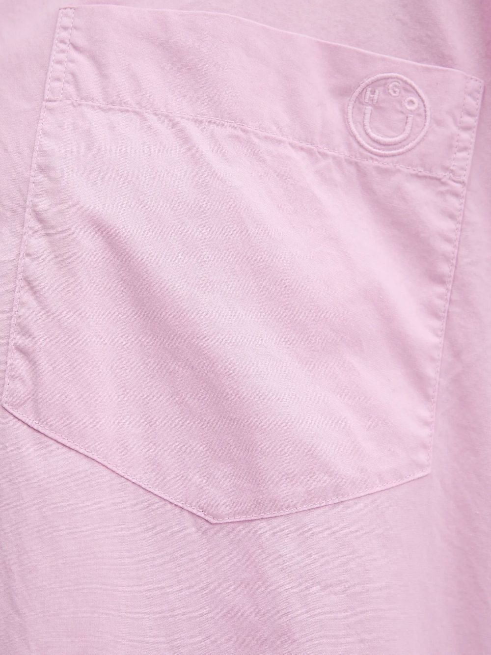 embroidered-logo cotton shirt - 5