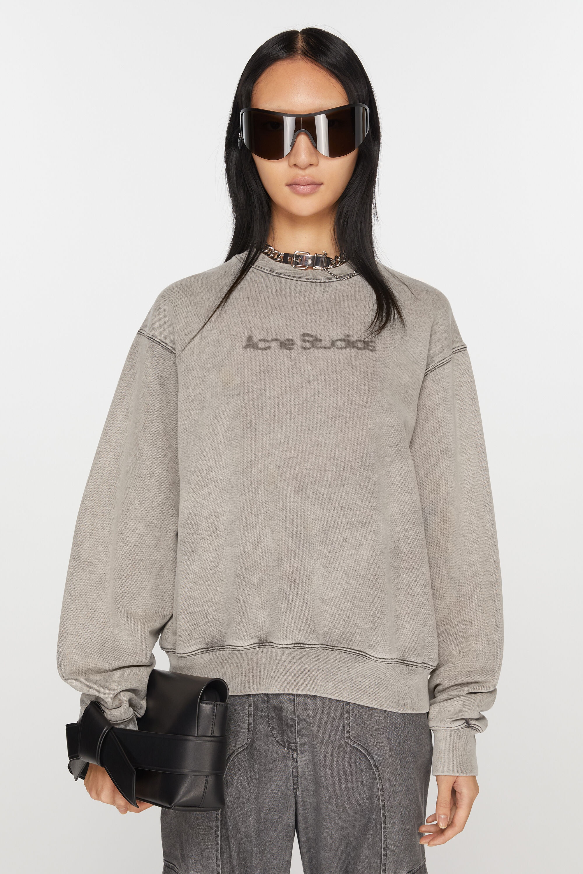 Blurred logo sweater - Faded Grey - 2