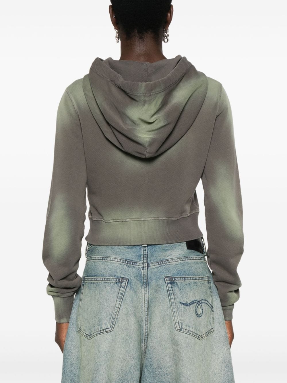 Slimmy cotton cropped hoodie - 4