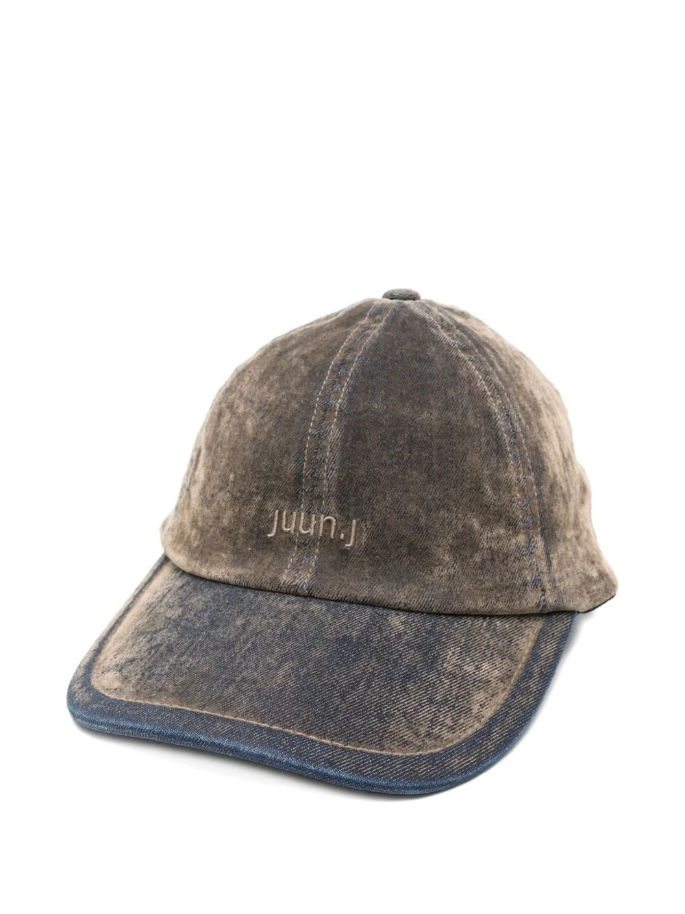 acid-wash denim cap - 1