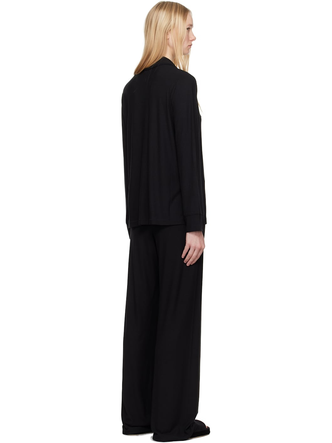Black Soft Lounge Sleep Pyjama Set - 3