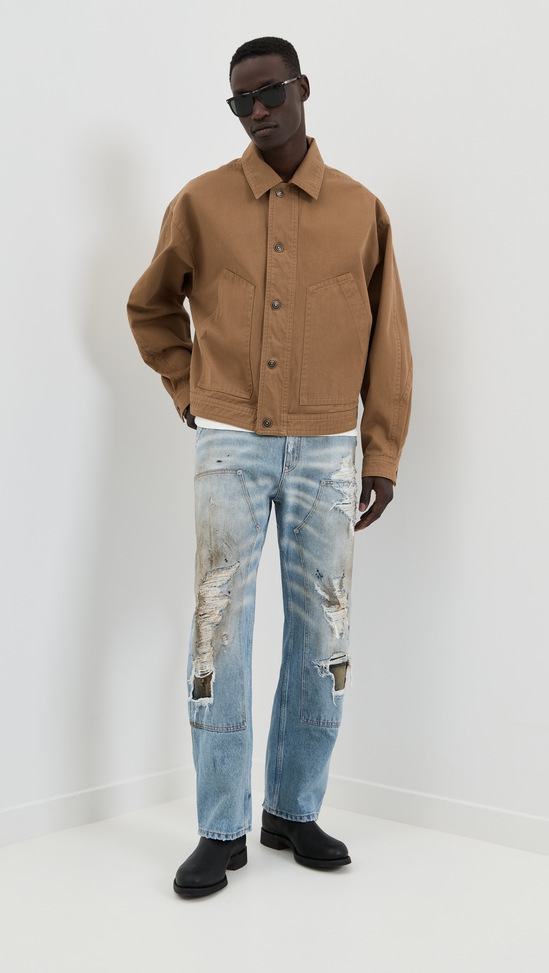 Distressed Relaxed Denim - 4