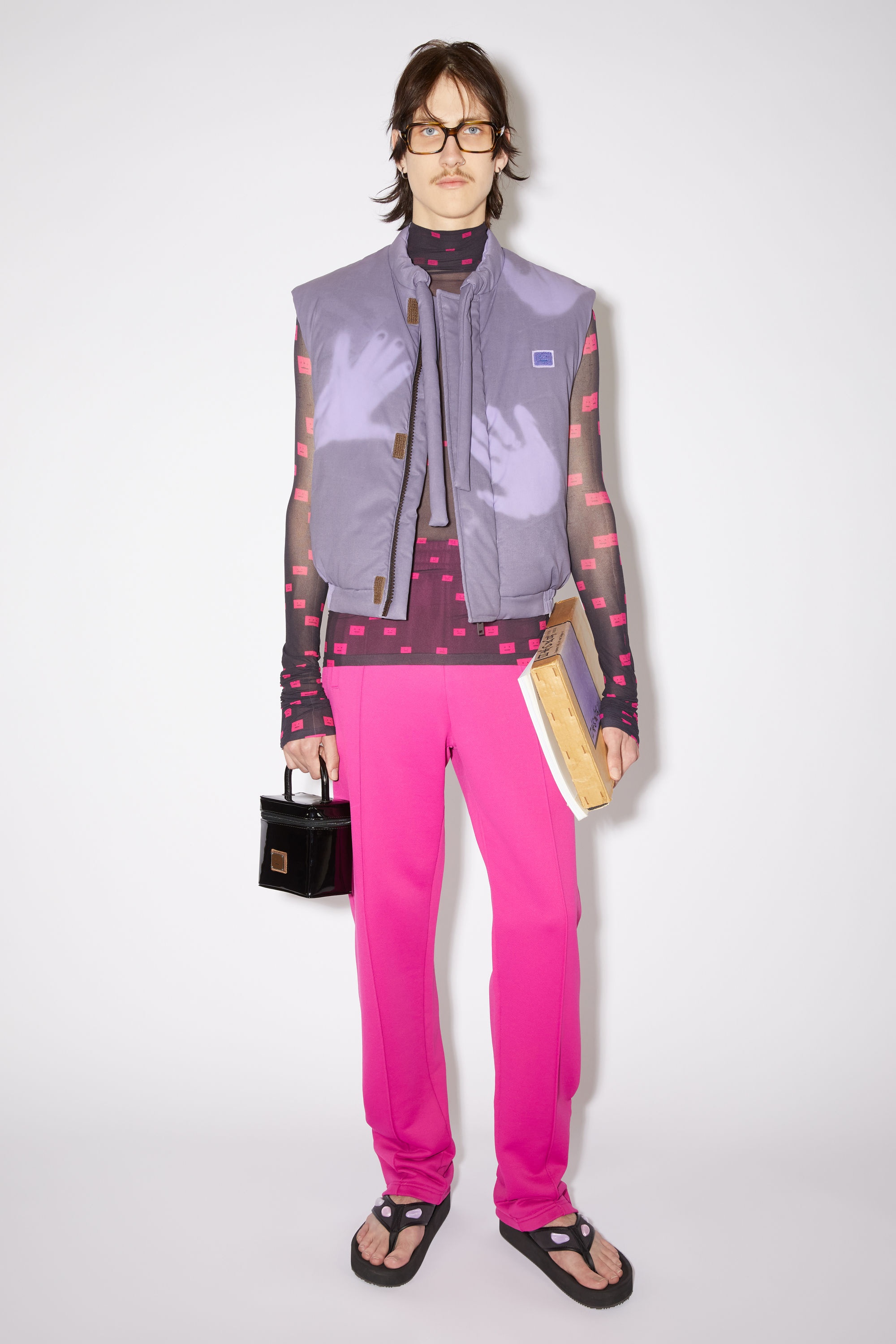 Heat reactive gilet jacket - Black/lilac purple - 4