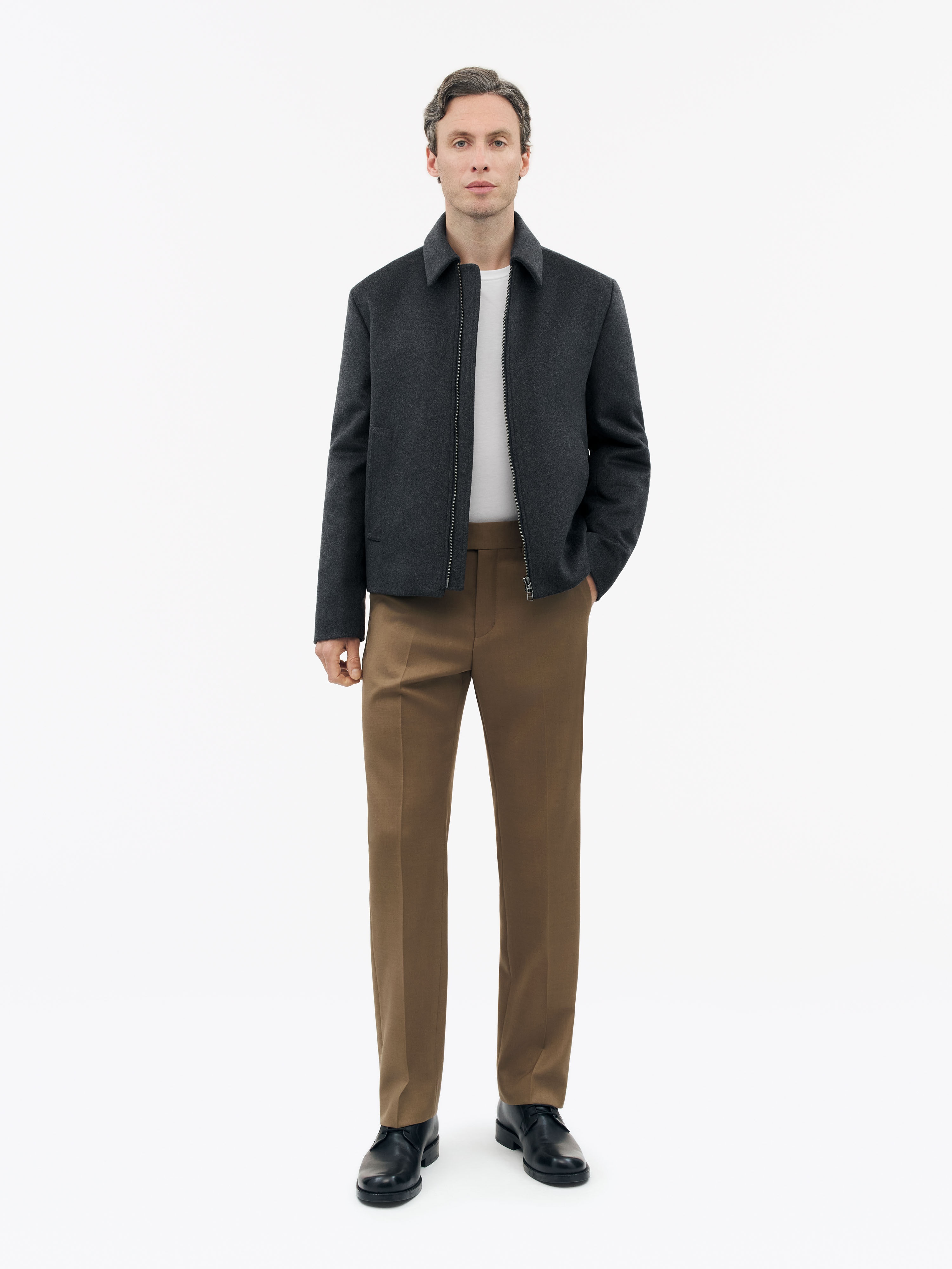 Elmeri Zip-Up Wool Blend Jacket - 2