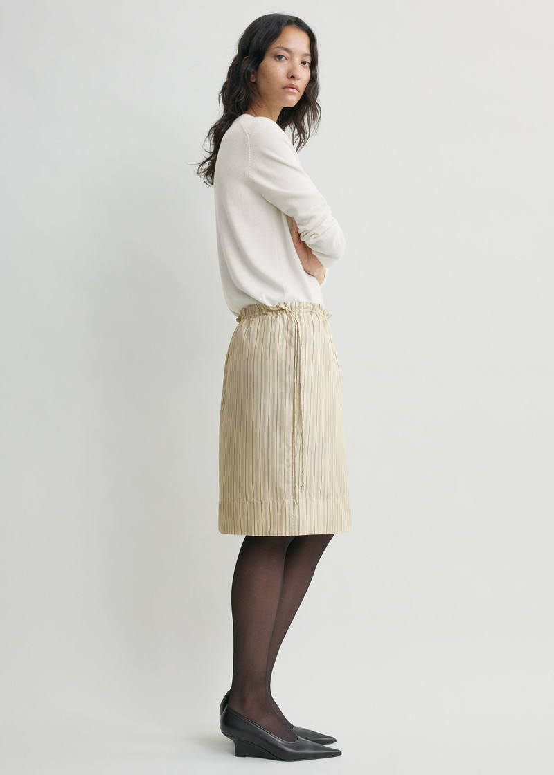 Striped mini skirt beige/brown 3
