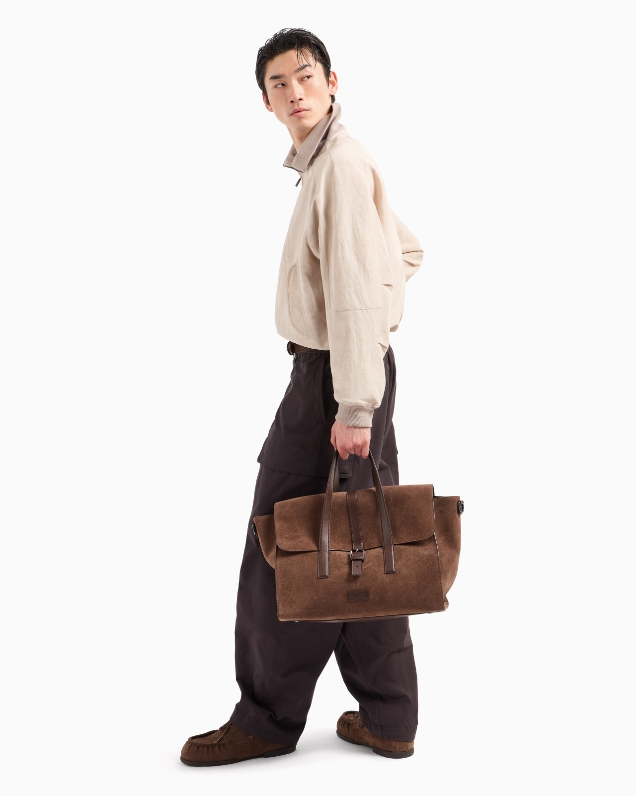 LINEN-BLEND BLOUSON WITH ZIP - 2