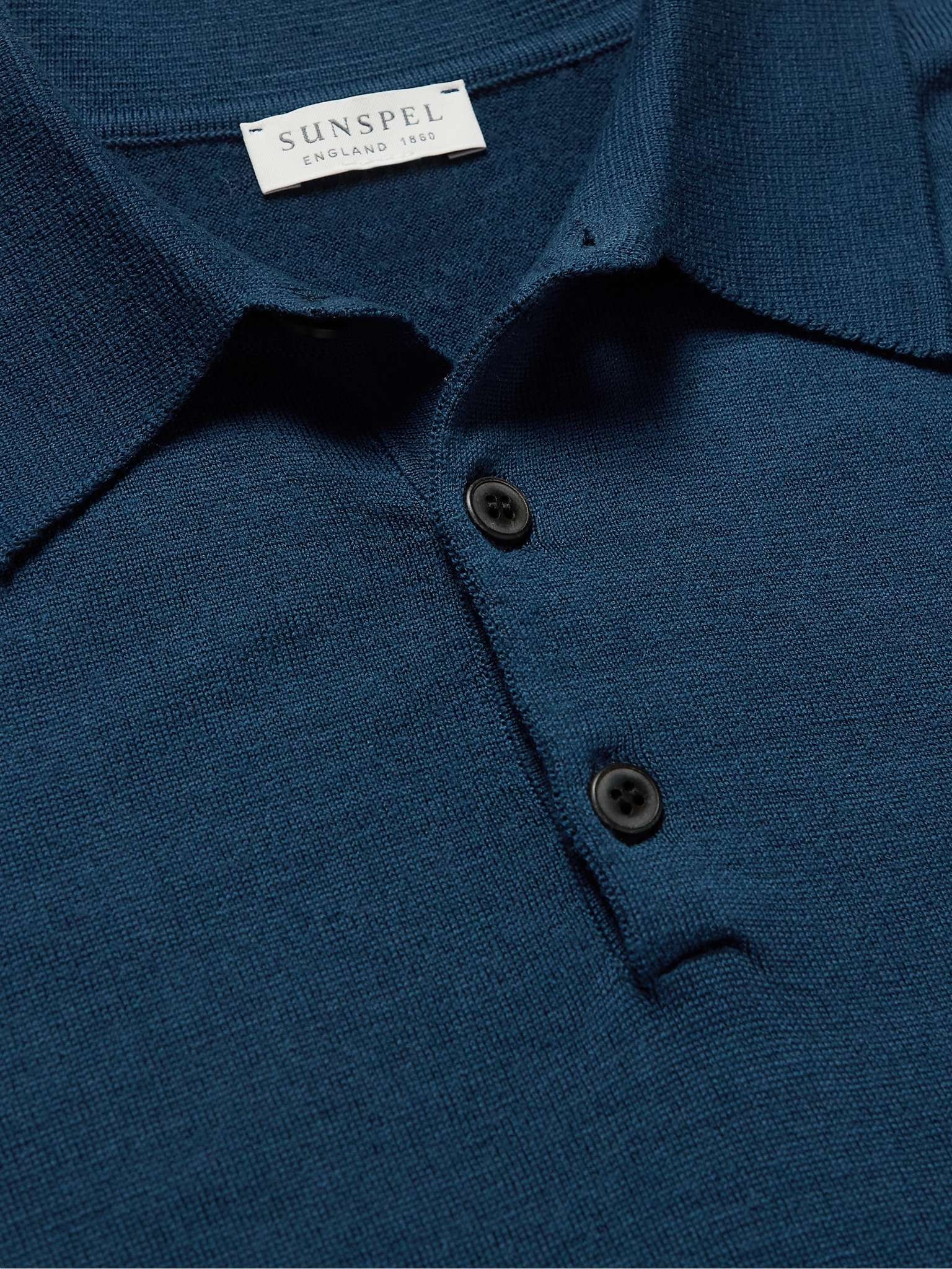 Slim-Fit Merino Wool Polo Shirt - 5