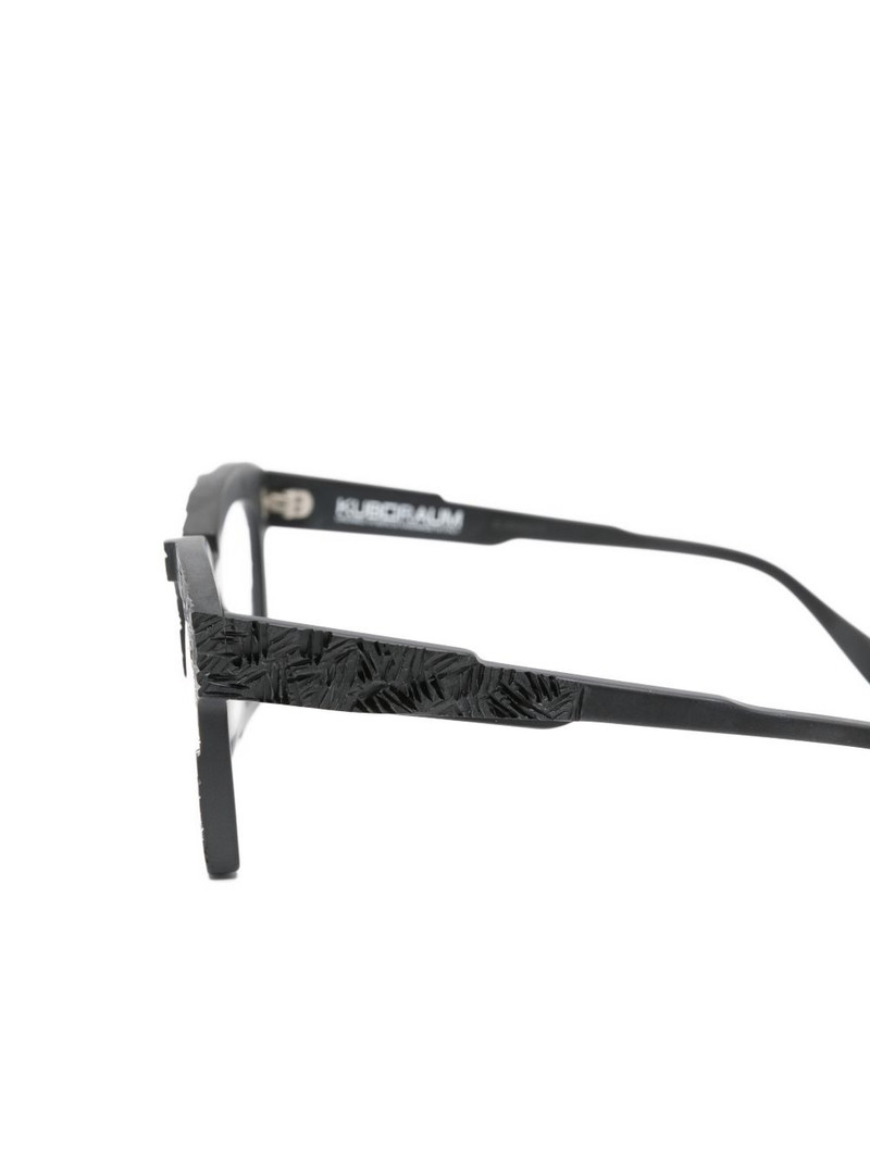 textured geometric-frame glasses 3
