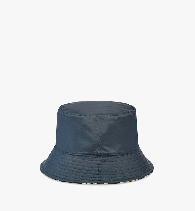 Reversible Cubic Monogram Bucket Hat in Recycled Nylon 5