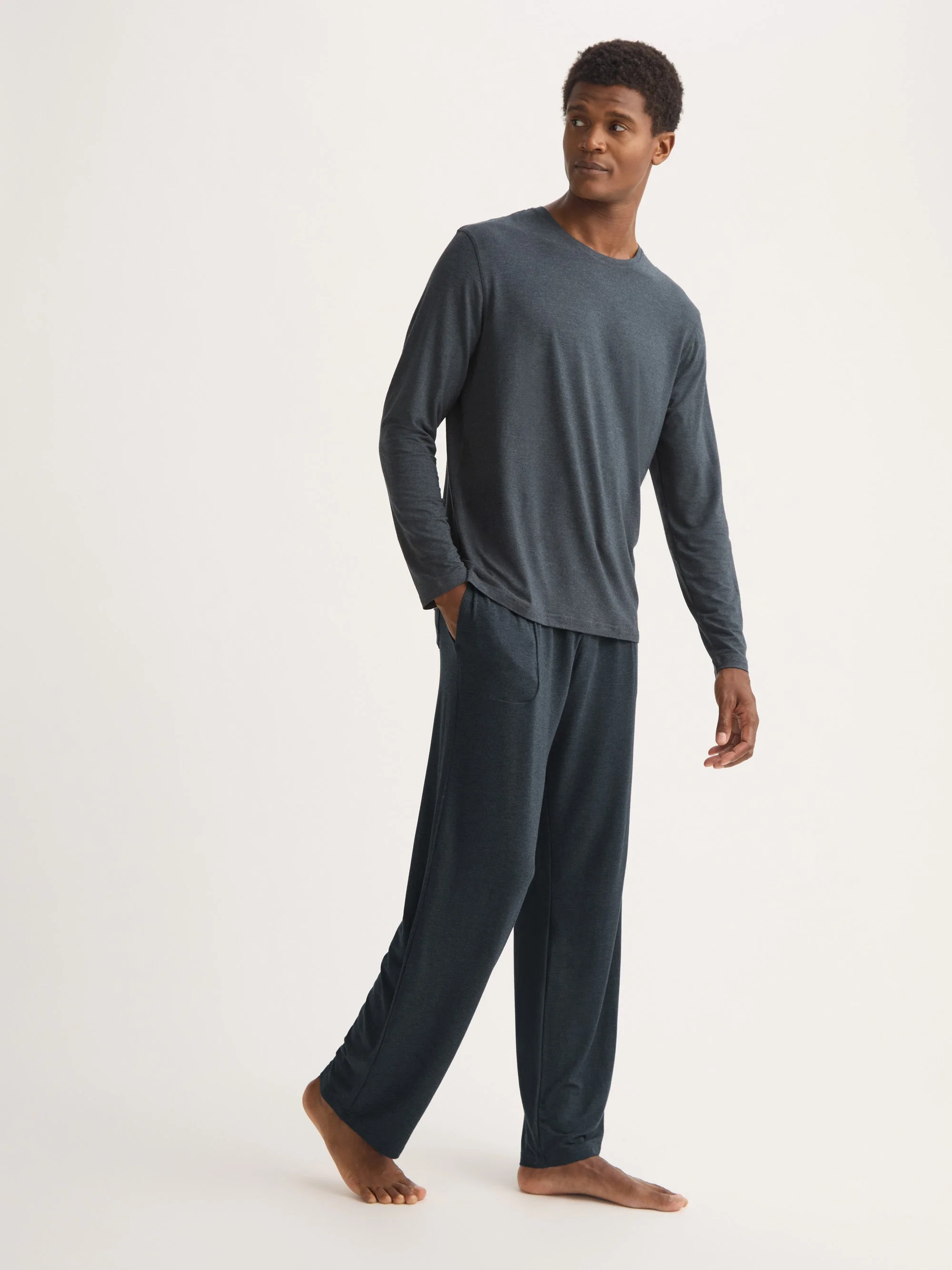 Men's Lounge Trousers Marlowe Micro Modal Stretch Anthracite - 1