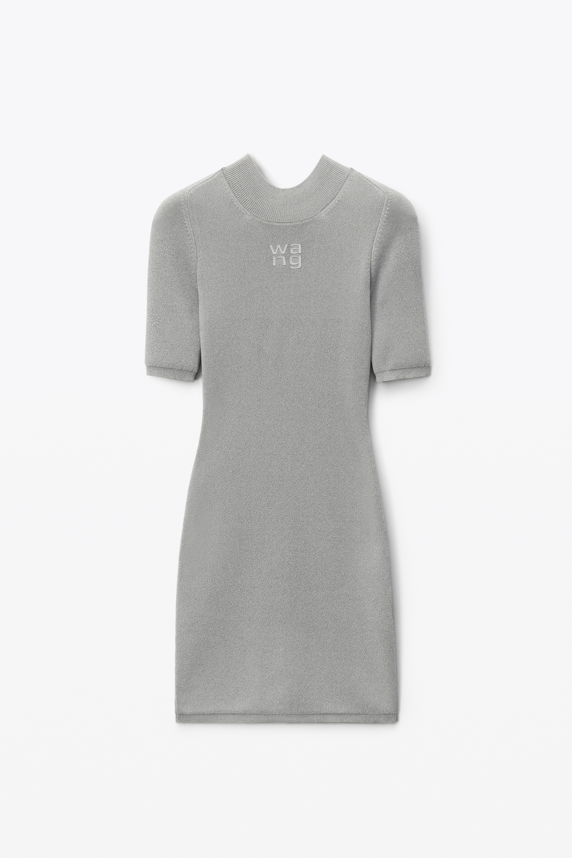MINI DRESS IN REFLECTIVE COMPACT POLYESTER - 1